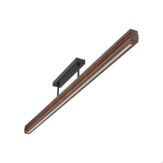 Plafoniera led 14w 3000k di legno noce per cucina moderna