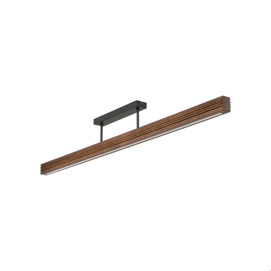 Plafoniera led 14w 3000k di legno noce per cucina moderna
