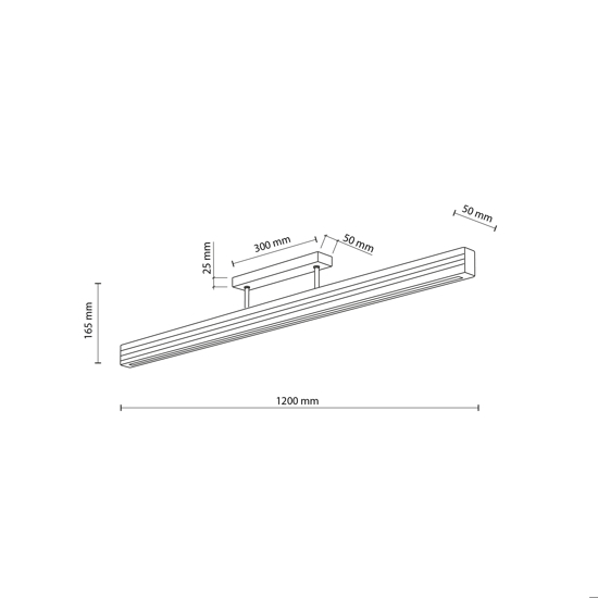 Plafoniera led 14w 3000k di legno noce per cucina moderna