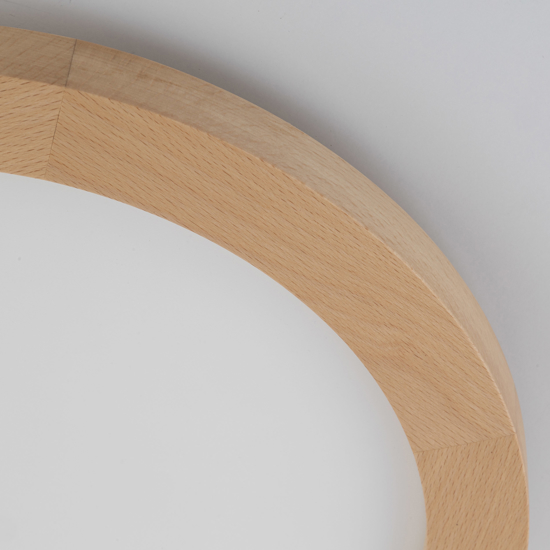 Plafoniera da bagno scandinava di legno led 24w cct ip54