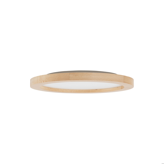 Plafoniera da bagno scandinava di legno led 24w cct ip54