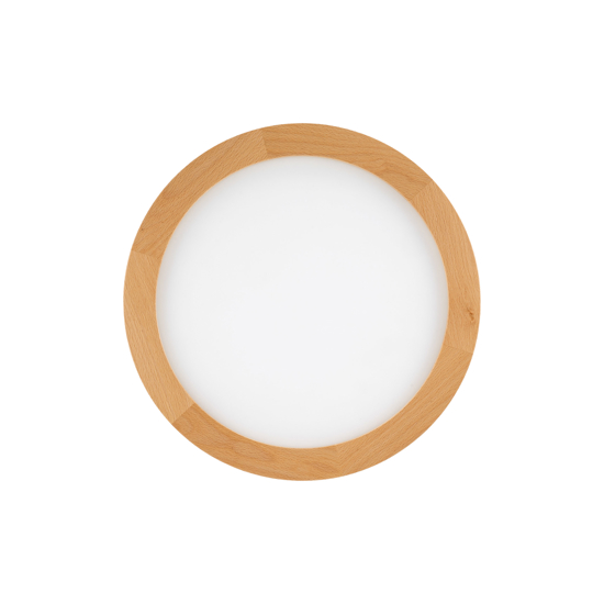 Plafoniera da bagno scandinava di legno led 24w cct ip54