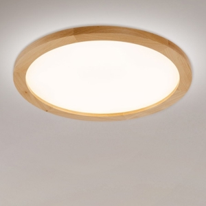Plafoniera di legno rotonda led 45w cct stile scandinavo