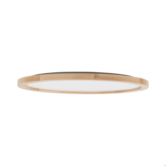 Plafoniera di legno rotonda led 45w cct stile scandinavo