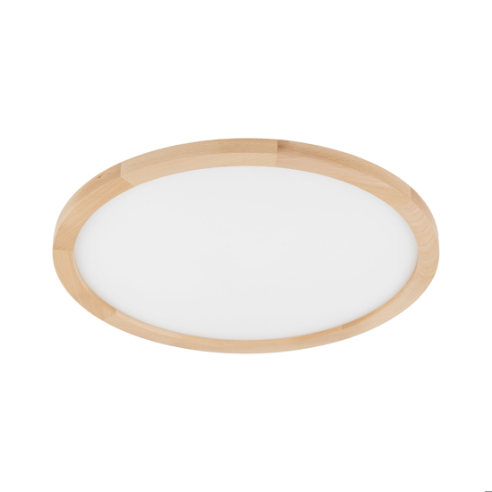 Plafoniera di legno rotonda led 45w cct stile scandinavo