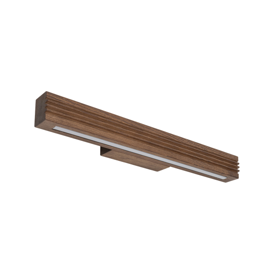 Applique da parete in legno noce design moderno luce verso il basso
