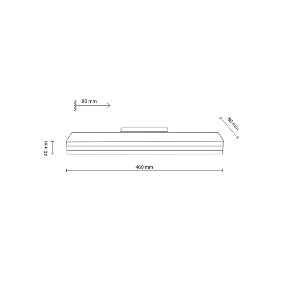 Applique da parete in legno noce design moderno luce verso il basso