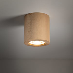 Faretto lampada da soffitto scandinavo cilindro di legno
