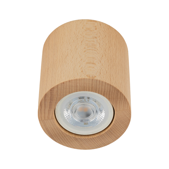 Faretto lampada da soffitto scandinavo cilindro di legno