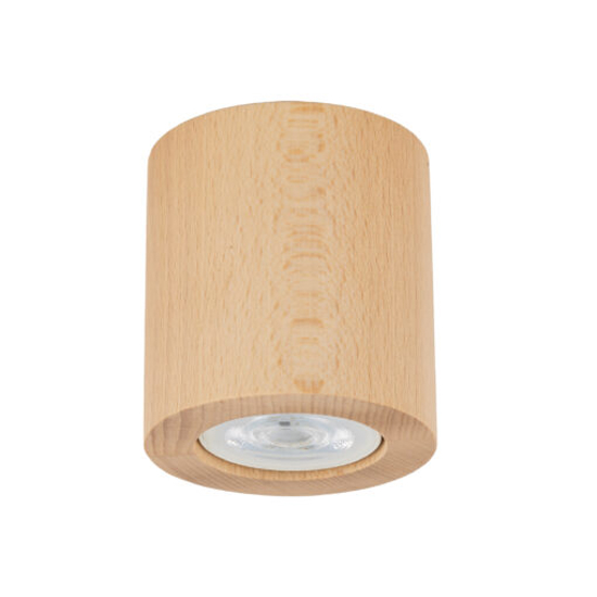 Faretto lampada da soffitto scandinavo cilindro di legno