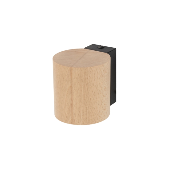 Applique da parete con interruttore in legno scandinavo