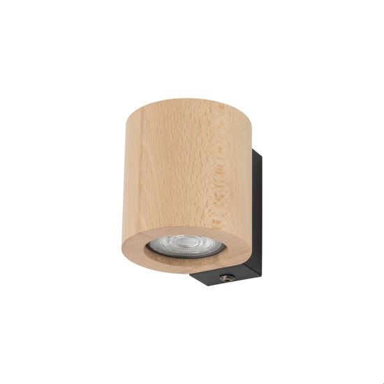 Applique da parete con interruttore in legno scandinavo