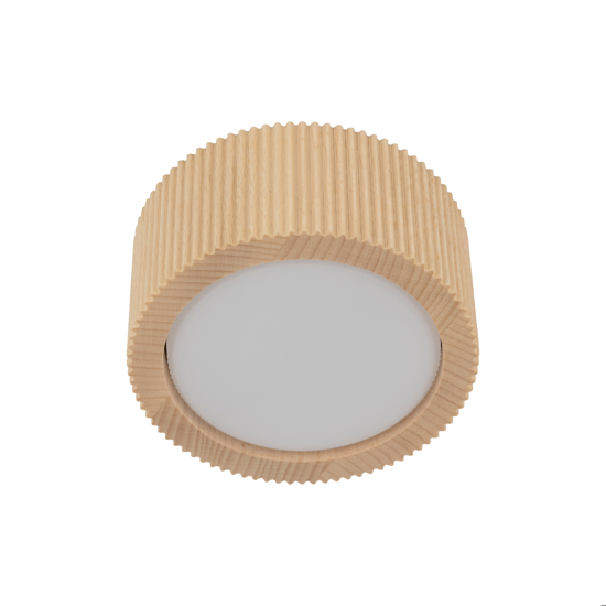 Plafoniera lampada da soffitto scandinava in legno rotonda