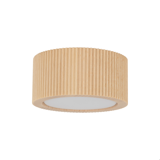 Plafoniera lampada da soffitto scandinava in legno rotonda
