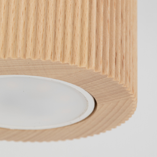Faretto cilindro da soffitto scandinavo in legno