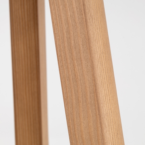 Piantana lampada scandinava tre piedi di legno paralume allungato nero