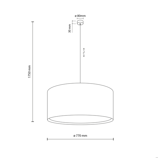 Lampadario a sospensione cilindro di tessuto beige