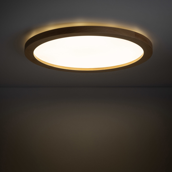 Plafoniera da bagno scandinava 36w led cct in legno