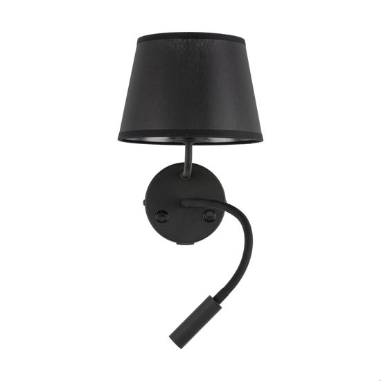 Applique con interruttore doppia luce presa usb nero da comodino per camera da letto