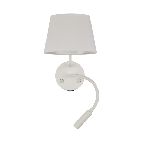 Applique bianco doppia luce presa usb per comodino camera da letto moderna