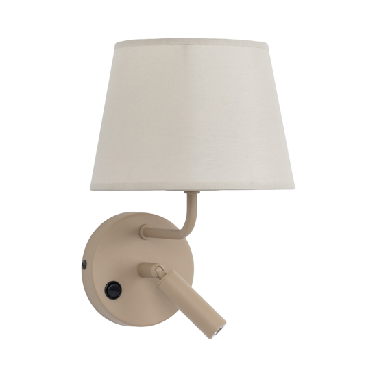 Applique sabbia  doppia luce per comodino camera da letto