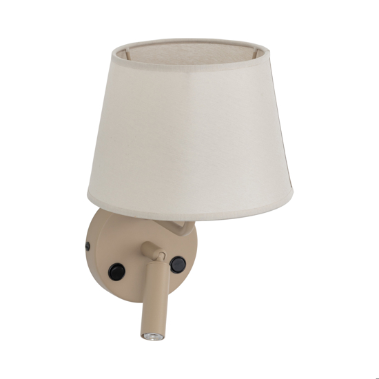 Applique sabbia  doppia luce per comodino camera da letto