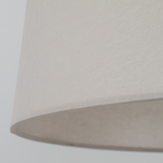 Piantana stelo sabbia paralume in tessuto beige 