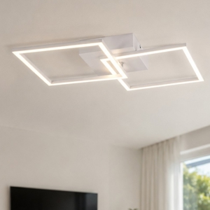 Plafoniera moderna da salotto led 4000k orientabile bianca