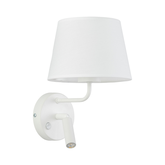 Applique bianco con interruttori doppia luce per comodini camera da letto