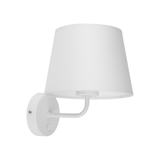 Applique bianco con interruttore per comodino camera da letto 
