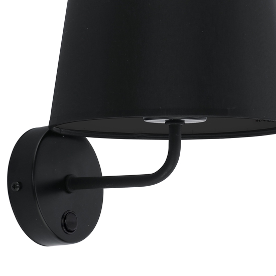 Applique nero con interruttore per comodino camera da letto