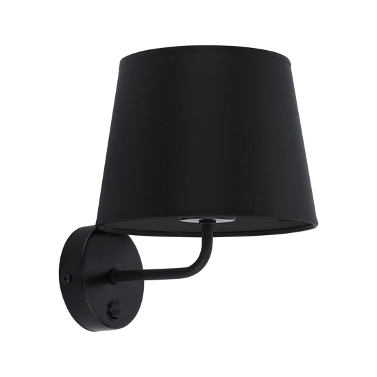 Applique nero con interruttore per comodino camera da letto