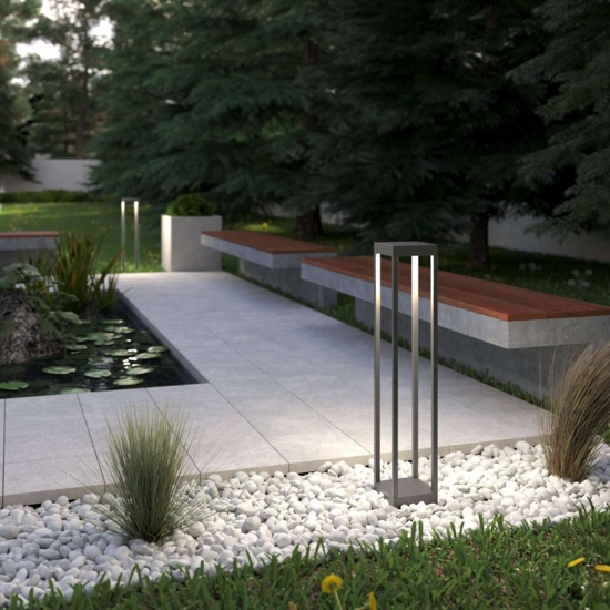 Lampione da giardino moderno antracite led 10w 3000k top light monaco