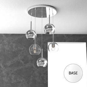Personalizzazione lampadario moderno per soggiorno vetri pendenti a grappolo base bianca