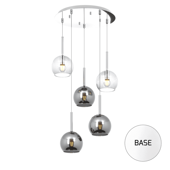 Personalizzazione lampadario moderno per soggiorno vetri pendenti a grappolo base bianca