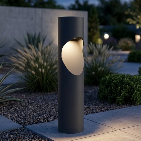 Top light belize lampione da esterno antracite moderno led 12w 3000k