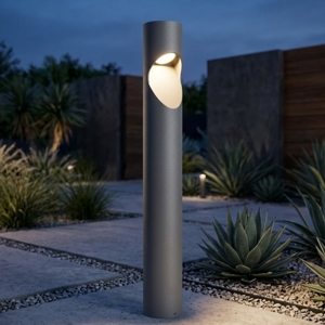 Top light belize lampione palo da esterno moderno antracite led 12w 3000k ip54