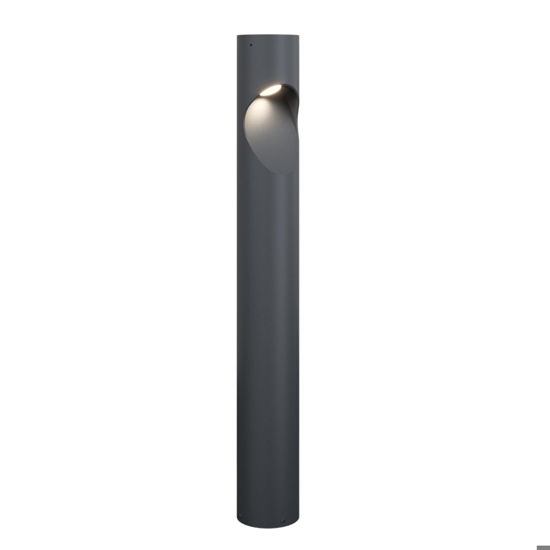 Top light belize lampione palo da esterno moderno antracite led 12w 3000k ip54