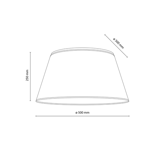 Plafoniera camera da letto cono in tessuto 38 cm