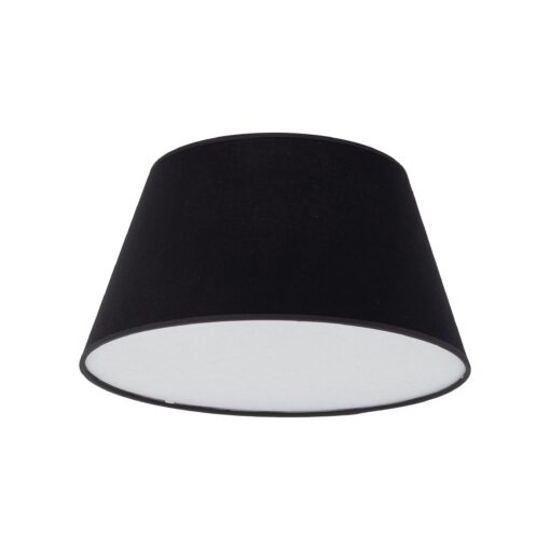 Plafoniera per camera da letto cono di tessuto nero 38 cm
