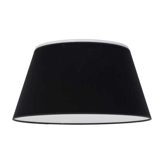 Plafoniera per camera da letto nera cono di tessuto da soffitto 50 cm