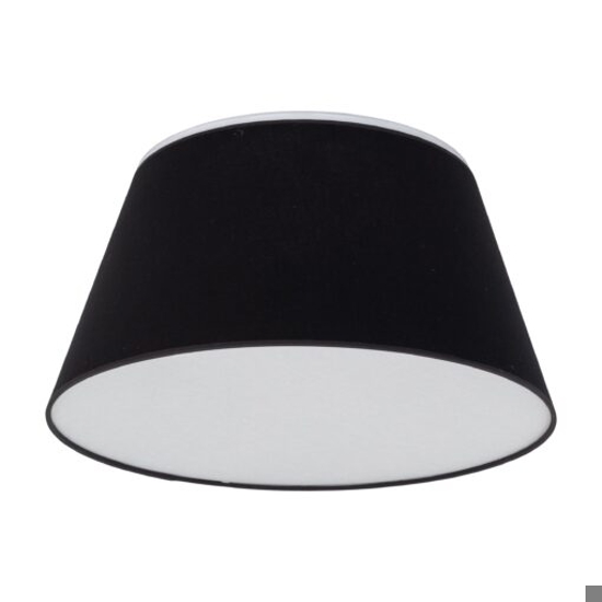 Plafoniera per camera da letto nera cono di tessuto da soffitto 50 cm