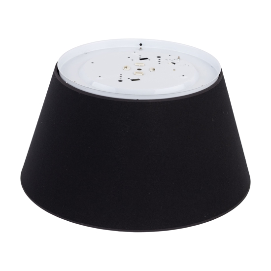 Plafoniera per camera da letto nera cono di tessuto da soffitto 50 cm