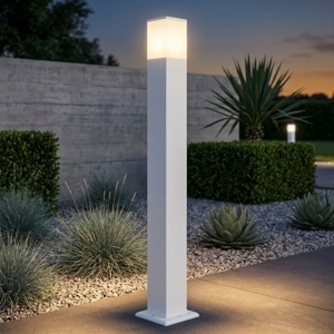 Top light nizza lampione da giardino moderno bianco ip44