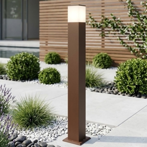 Top light lampione corten da giardino nizza moderno ip44