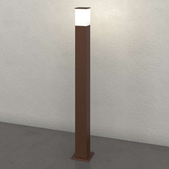 Top light lampione corten da giardino nizza moderno ip44