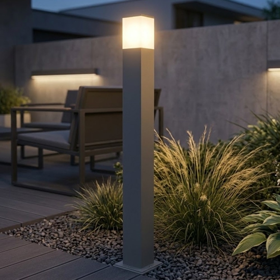 Lampione paletto da esterno antracite moderno top light nizza
