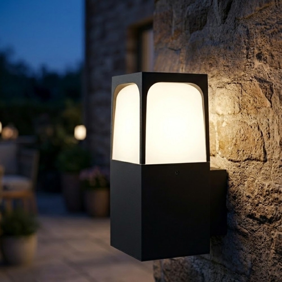 Top light york applique da esterno moderna antracite ip54