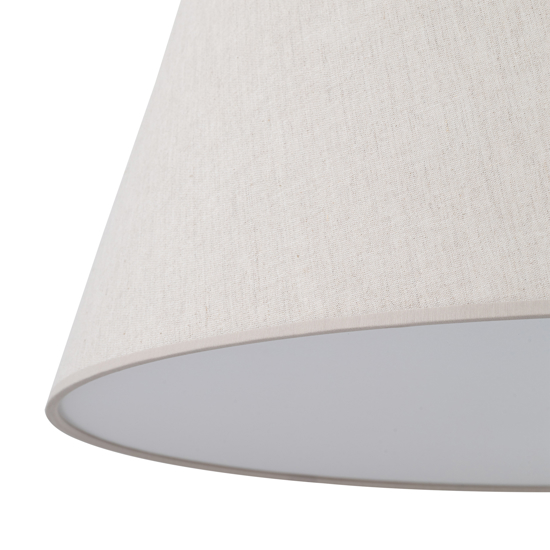 Lampadario cono a sospensione in tessuto beige