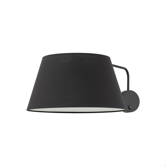 Applique con braccio orientabile nero per comodino camera da letto